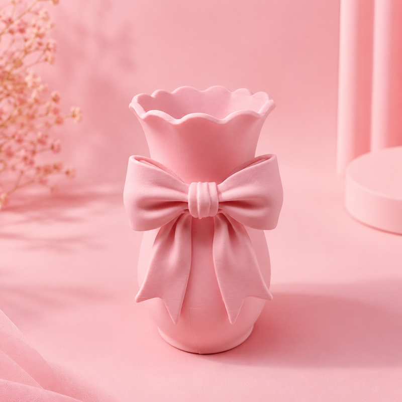 Vas Bunga Pita Estetik | Flower Vase Dekorasi Meja Minimalis 3D Print