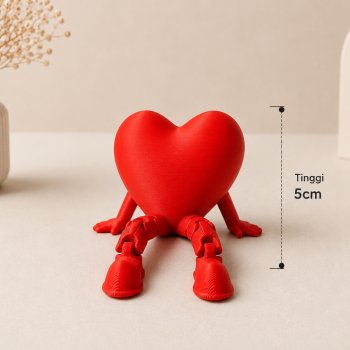Hiasan Meja Karakter Hati Lucu 3D Mini Dekorasi Meja
