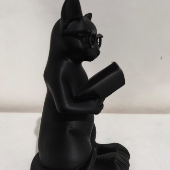 Hiasan Meja Kucing Membaca Buku