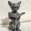 Hiasan Meja Kucing Membaca Buku