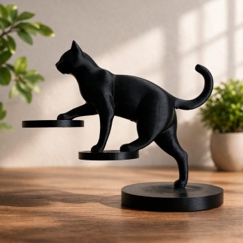 Patung Kucing Miniatur Dekorasi | Figura Kucing Estetik | Pajangan Meja 3D Print