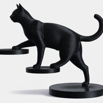 Patung Kucing Miniatur Dekorasi | Figura Kucing Estetik | Pajangan Meja 3D Print