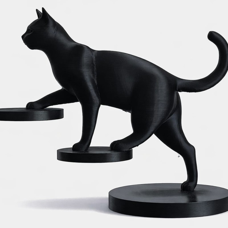 Patung Kucing Miniatur Dekorasi | Figura Kucing Estetik | Pajangan Meja 3D Print