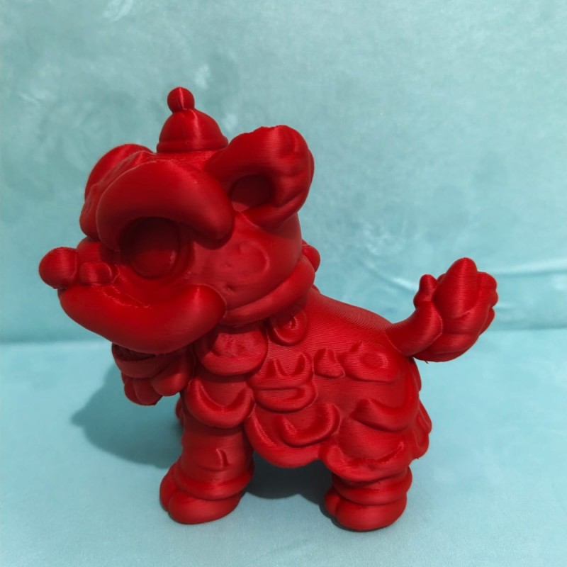 Figura Cute Chinese Lion Dance | Pajangan Barongsai Imut | Dekorasi Meja 3D Print