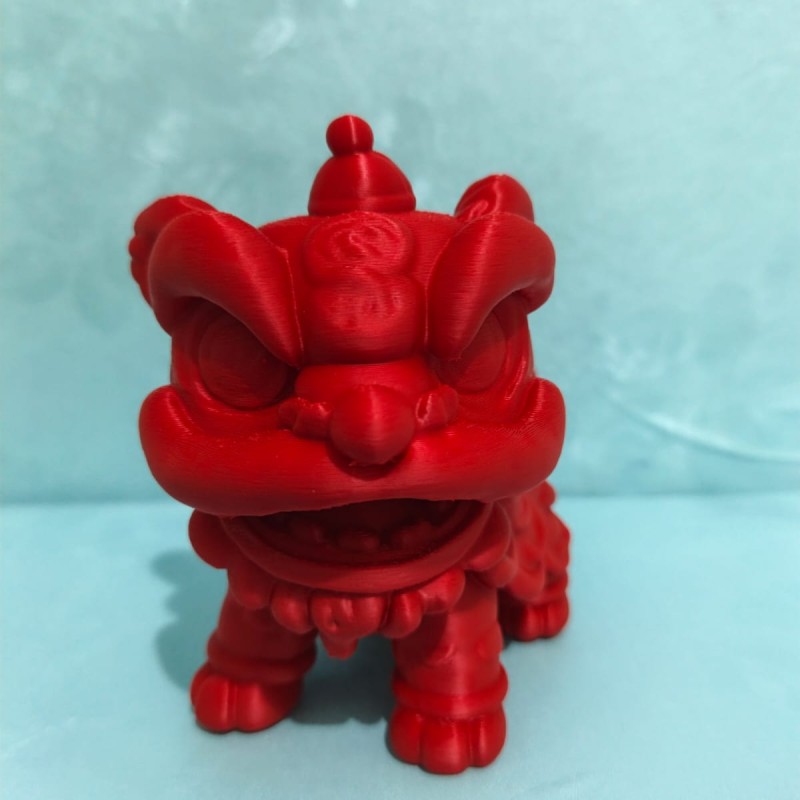 Figura Cute Chinese Lion Dance | Pajangan Barongsai Imut | Dekorasi Meja 3D Print
