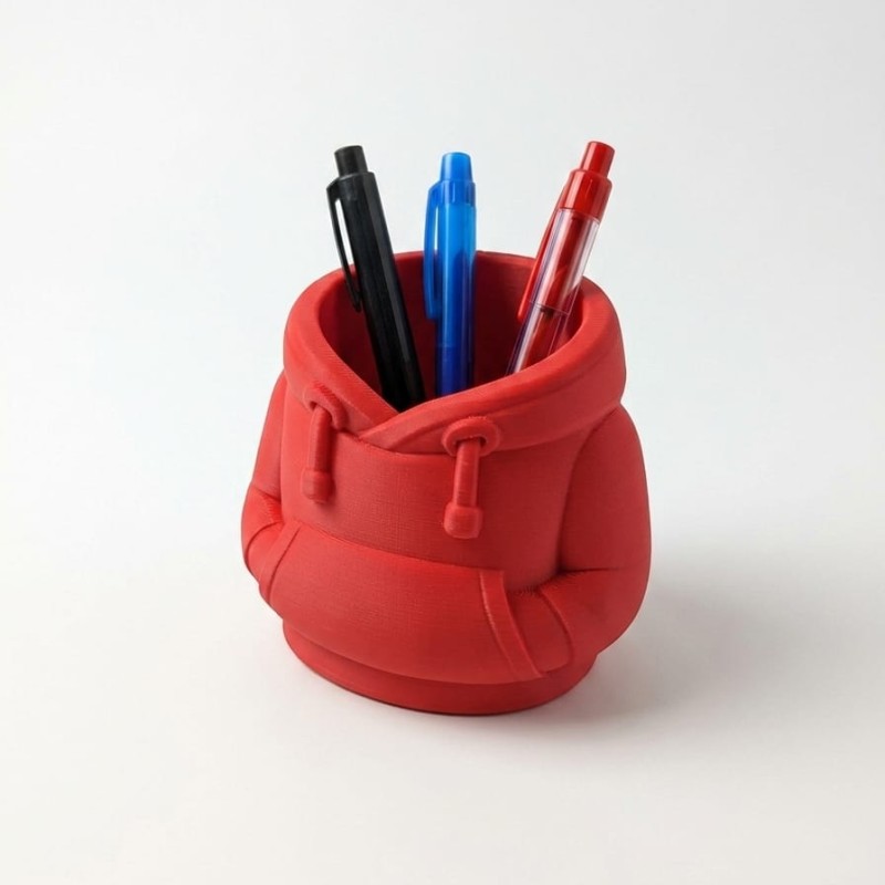 Tempat Pensil Bentuk Hoodie – Organizer Meja Unik Bahan PLA Print 3D