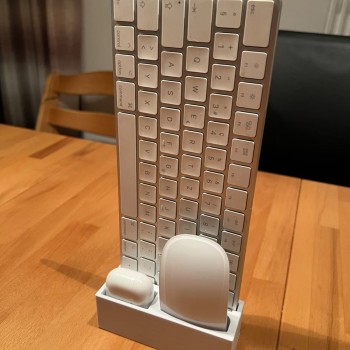 Stand Apple Magic Keyboard, AirPods & Mouse – Organizer Meja Minimalis Bahan PLA Print 3D