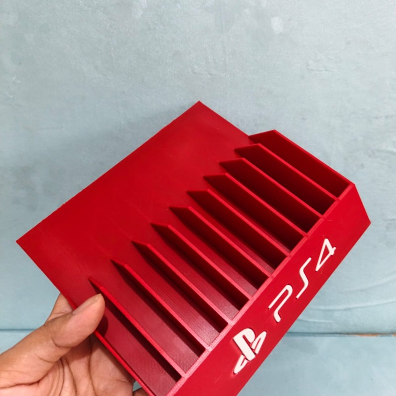 Rak Game PS4 – Stand Penyimpanan Kaset / Disc PS4 Bahan PLA Print 3D