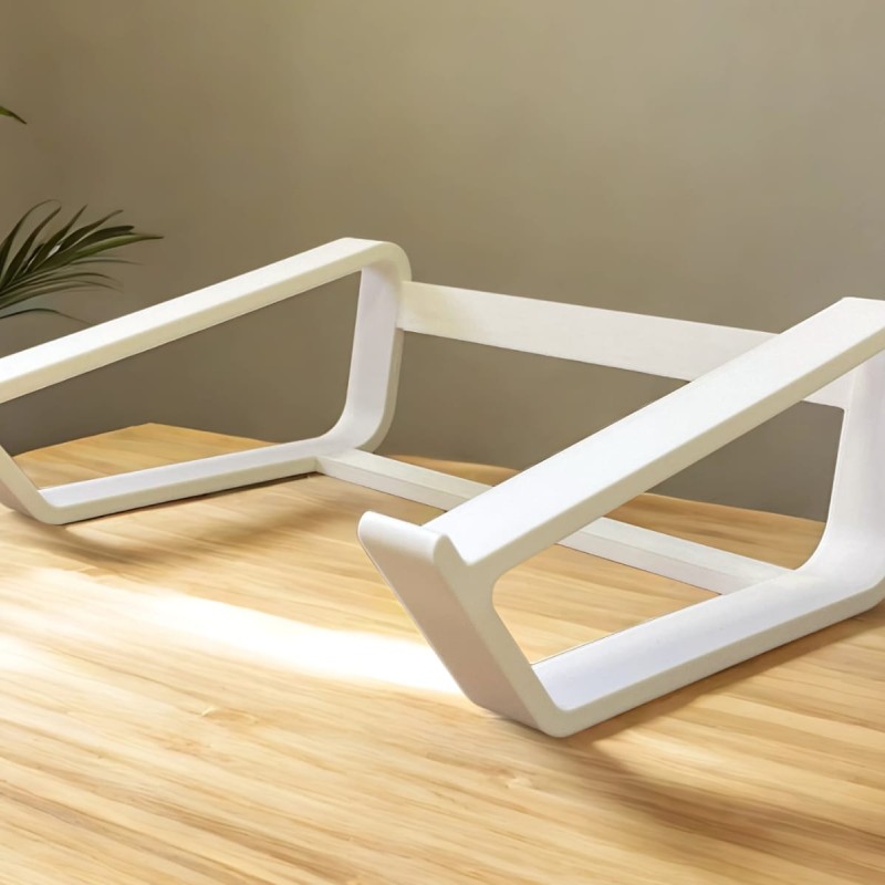 Sleek Laptop Riser – Stand Laptop Ergonomis Minimalis Bahan PLA Print 3D