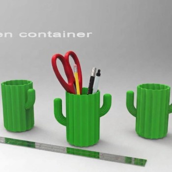 Tempat Pensil Kaktus | Cactus Pen Holder | Organizer Meja Estetik 3D Print