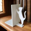 Bookend / Penyangga Buku Aesthetic Kucing Minimalis – Dekorasi Rak Buku 3D Print PLA