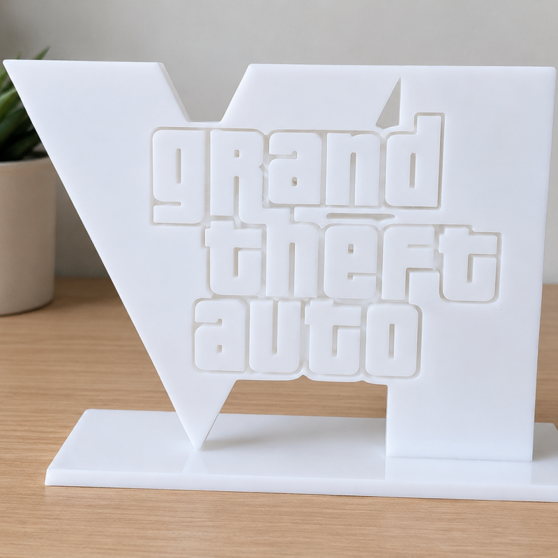 Plakat Dekoratif GTA VI | Pajangan Meja Aesthetic PLA 3D Print