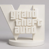 Plakat Dekoratif GTA VI – Pajangan Meja Gaming 3D Print