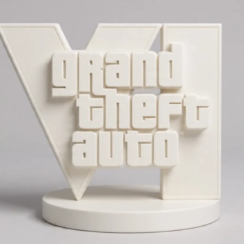Plakat Dekoratif GTA VI – Pajangan Meja Gaming 3D Print
