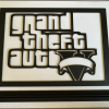 Plakat Dekoratif Grand Theft Auto V – Pajangan Meja Gaming Estetik | 3D Print PLA | Dekorasi Setup Gamer