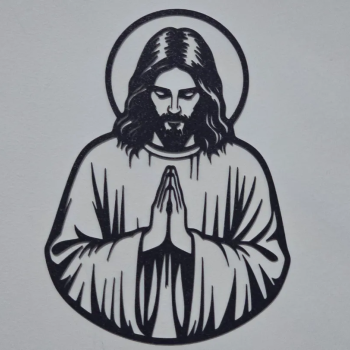 Hiasan Dinding Yesus Berdoa 3D Print – Dekorasi Dinding Religi Minimalis