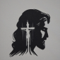 Hiasan Dinding Siluet Yesus dengan Salib 3D Print – Dekorasi Dinding Religi Minimalis