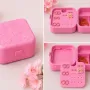 Kotak Perhiasan Mini Pink Organizer Jewelry Box Tempat Cincin Anting Kalung Portable