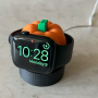 Pumpkin Apple Watch Charger Stand 3D Print Dudukan Charger Apple Watch Bentuk Labu Estetik