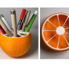 Tempat Pensil Bentuk Jeruk 3D | Orange Slice Pen Holder | Desk Organizer Estetik | Dekorasi Meja Unik
