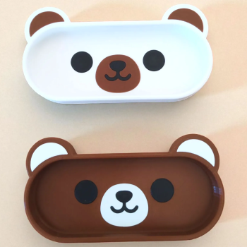 Tempat Kacamata Bear Lucu | Nampan Organizer Kacamata Meja Estetik 3D Print Multifungsi