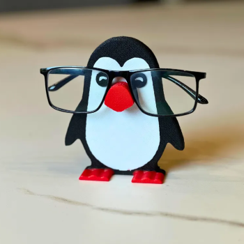 Tempat Kacamata Penguin Lucu | Glasses Holder Meja Karakter 3D Print Organizer Kacamata Estetik
